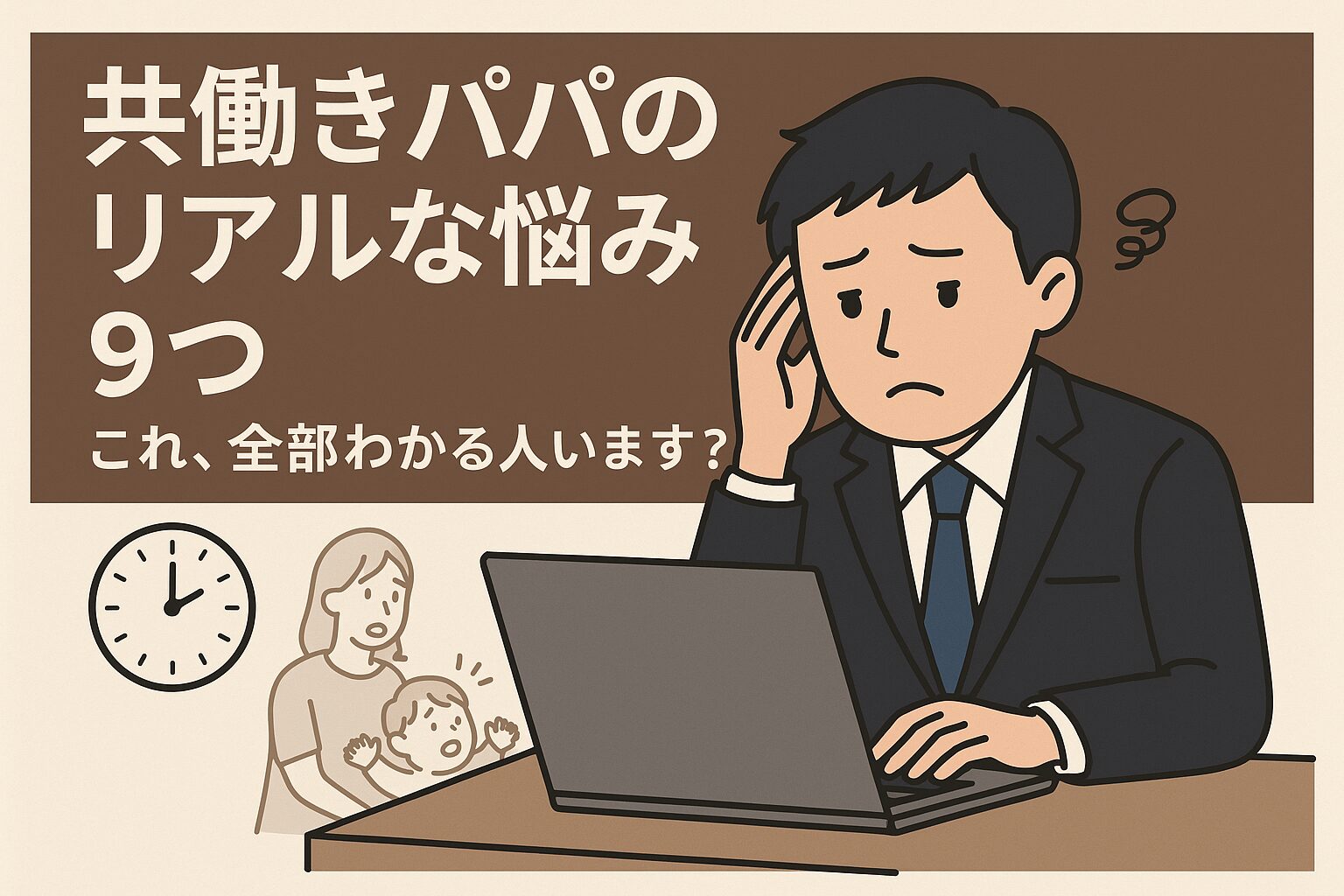 共働きパパのリアルな悩み9つ!これ、全部わかる人います?